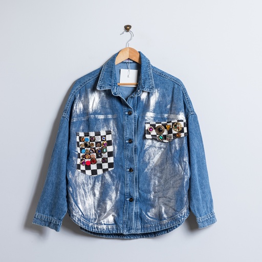 [Sally yossef e10978] Denim jacket 